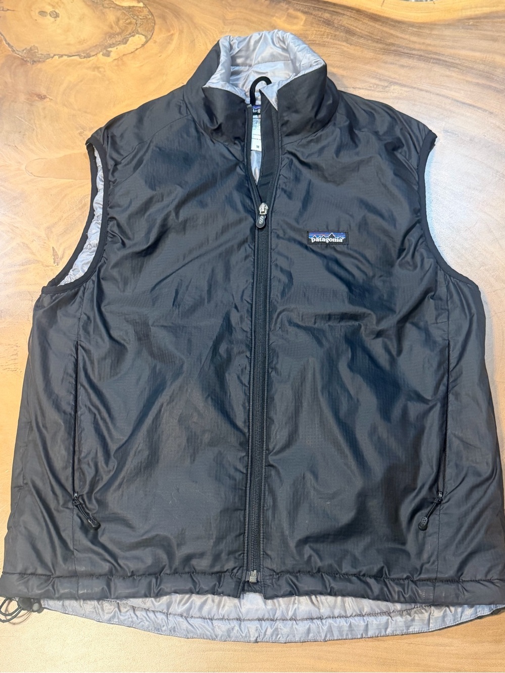 Patagonia Micro Puff Vest Mens Medium Black Full Zip Insulated